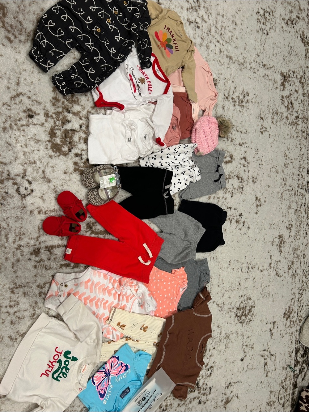 0-3 Month Kids Assorted Clothing Bundle - Mixed Colors